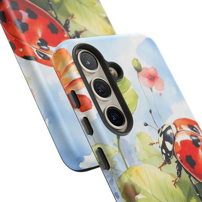 Watercolor Ladybug & Poppy Fields - Samsung Galaxy Case