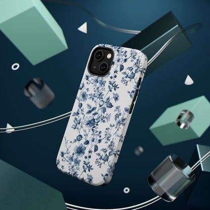 Enchanted Garden Blue Toile iPhone Case