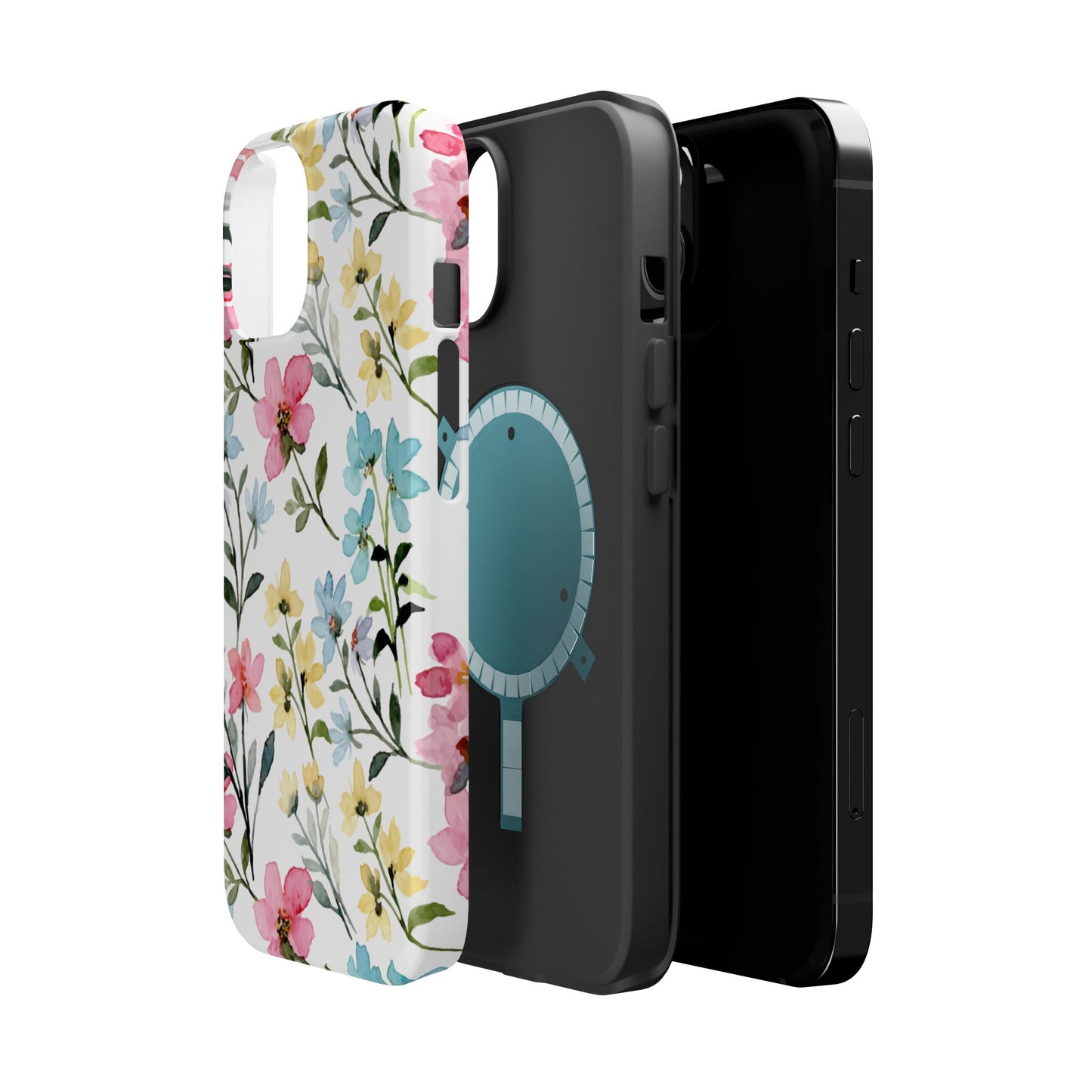 Watercolor Floral Bliss – MagSafe Case with Pastel Flower Design