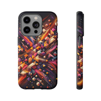 Vibrant Geometric Case | Futuristic Cosmic Art