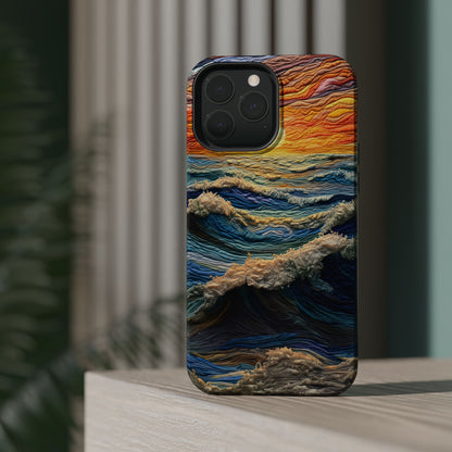 Ocean Sunset Tapestry Waves – MagSafe iPhone Series Case