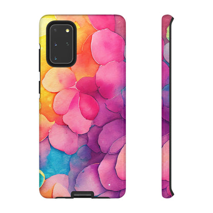 Sunset Petals Watercolor Samsung Galaxy Case – Slim Design, Glossy Finish