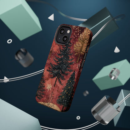 Rustic Red Winter Forest - MagSafe iPhone Series Case