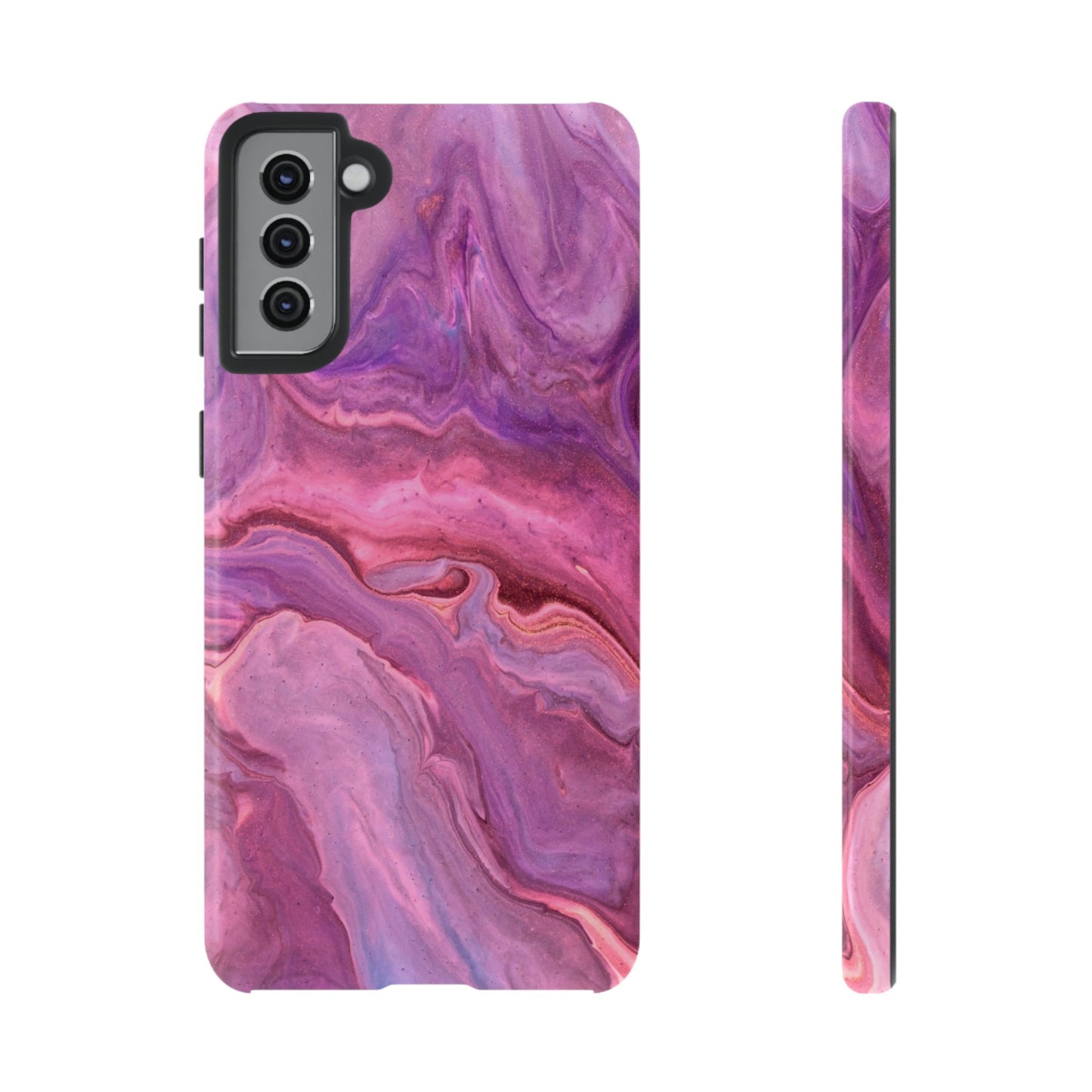 Lavender Dreamscape – Samsung Galaxy Case with Purple & Pink Marble Art