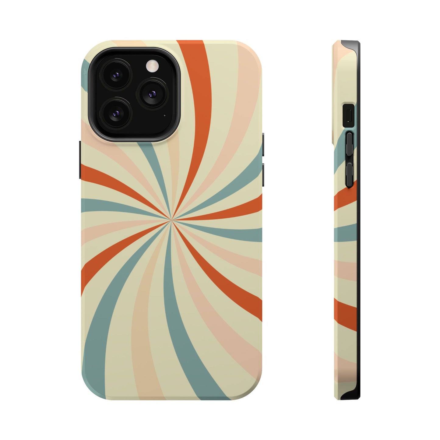 Retro Swirl MagSafe iPhone Case – Durable, Vintage-Inspired Design with Dual-Layer Protection