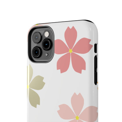 Pastel Sakura Blossom Tough iPhone Case – Durable Design with Soft Matte Finish