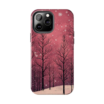 Pink Winter Twilight Forest - iPhone Series Case - BOGO Cases