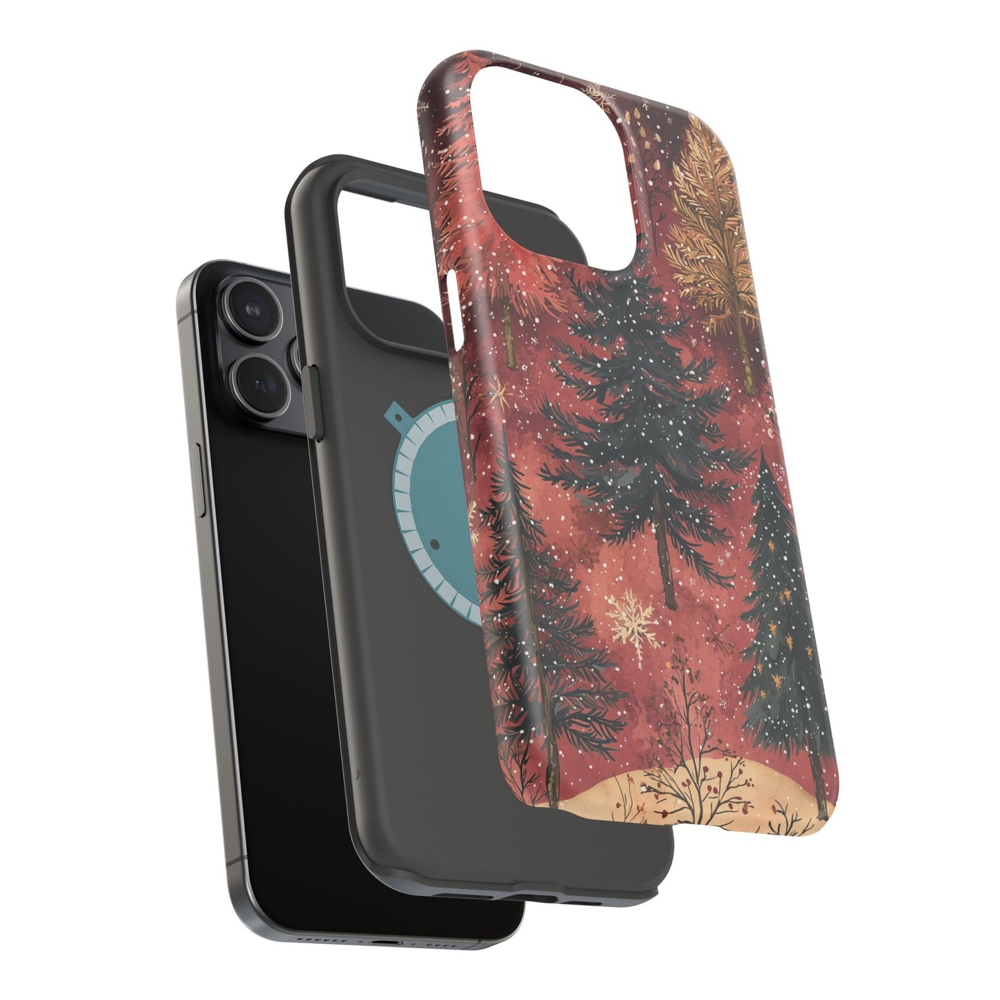 Rustic Red Winter Forest - MagSafe iPhone Series Case