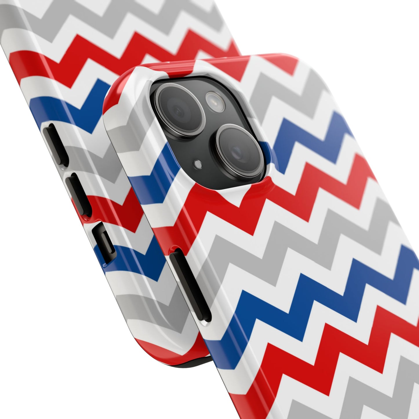 Patriotic Red, White & Blue Chevron – Geometric iPhone Case