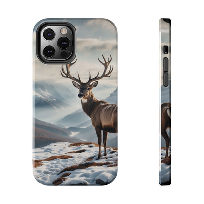 Alpine Majesty: Stag in Snow – iPhone Case