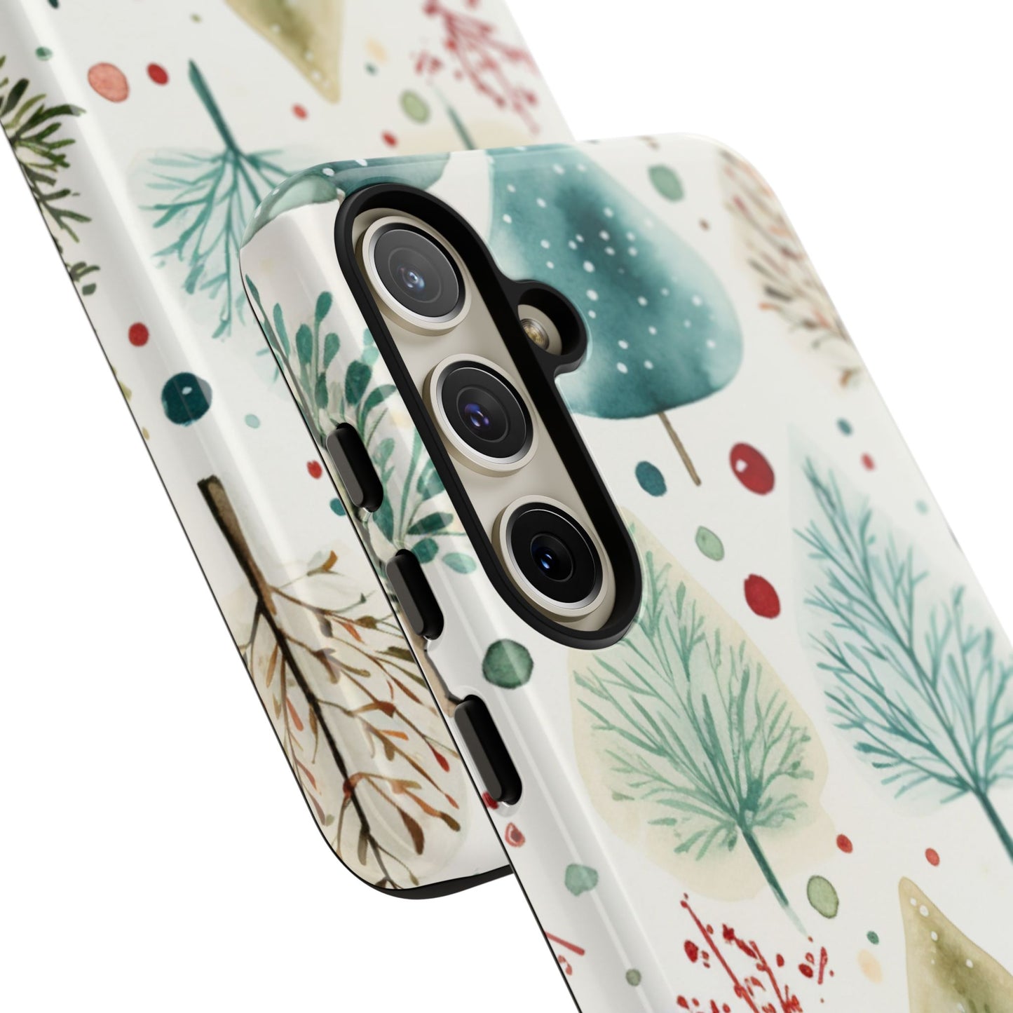 Watercolor Winter Trees Samsung Galaxy Case – Nature-Inspired, Holiday Theme Protective Cover