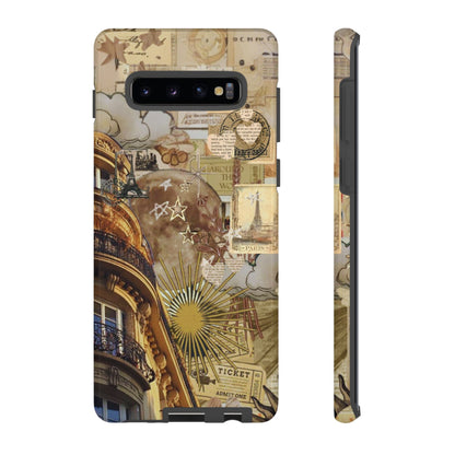 Parisian Dream Collage Samsung Galaxy Case – Dual-Layer Protection with Vintage French Aesthetic