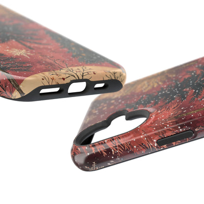 Rustic Red Winter Forest - MagSafe iPhone Series Case