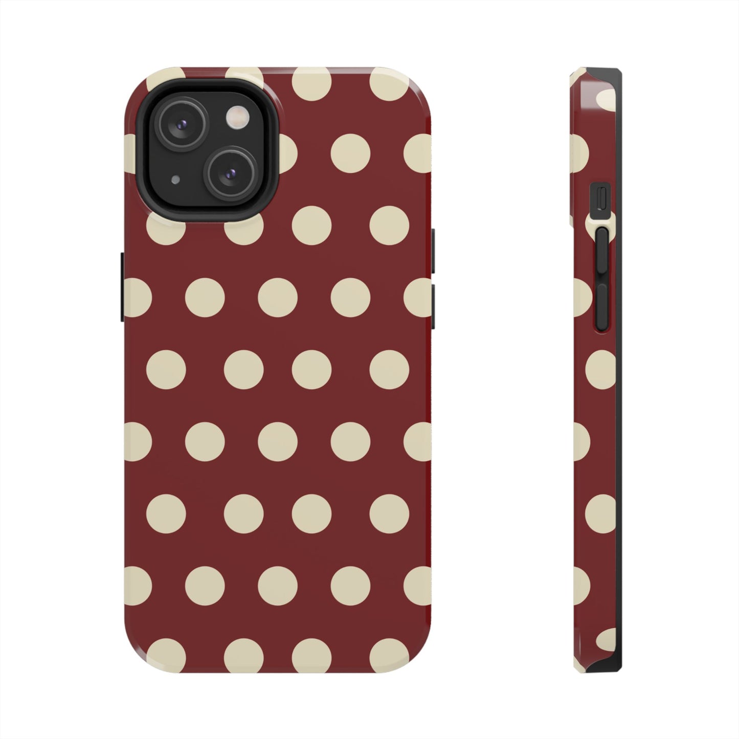 Classic Red & Cream Polka Dots - iPhone Case