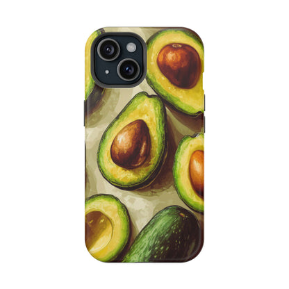 Realistic Avocado MagSafe iPhone Case – Detailed Green Fruit Design, Shockproof Protection