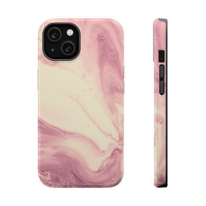 Blush Marble Glow – MagSafe Case with Pink & Rose Gold Marble Design