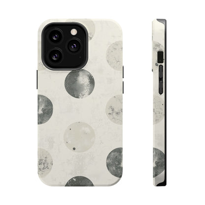 Vintage Polka Dot MagSafe iPhone Case - Neutral Retro Protective Cover