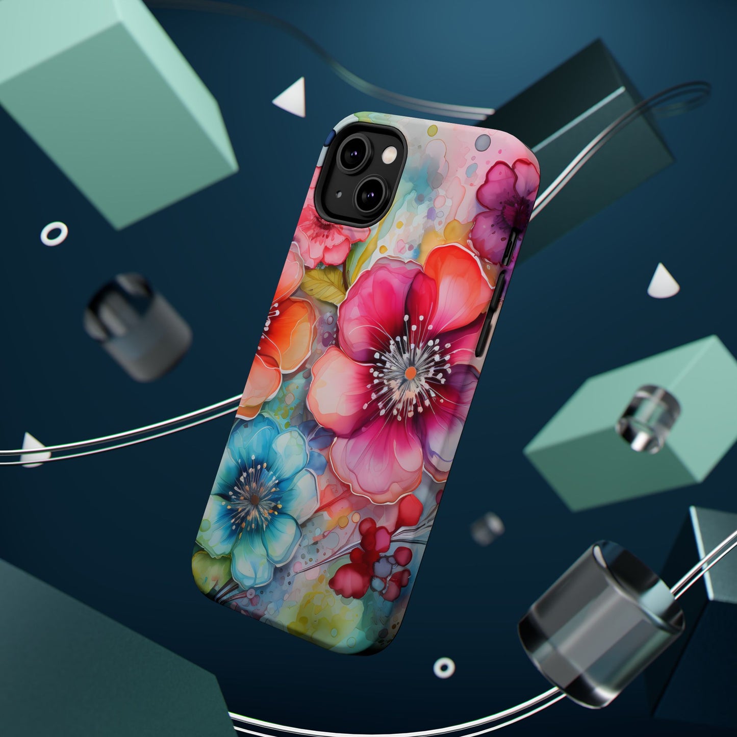 Vibrant Watercolor Floral Garden - MagSafe iPhone Series Case