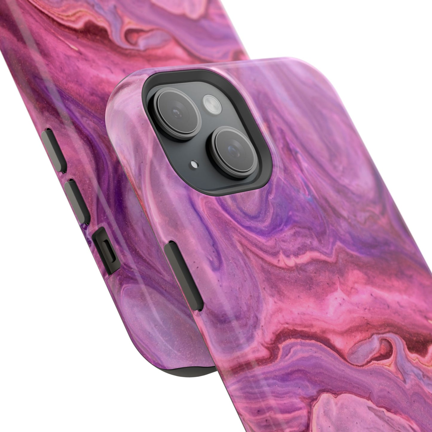 Lavender Dreamscape – MagSafe Case with Abstract Purple & Pink Marble Art