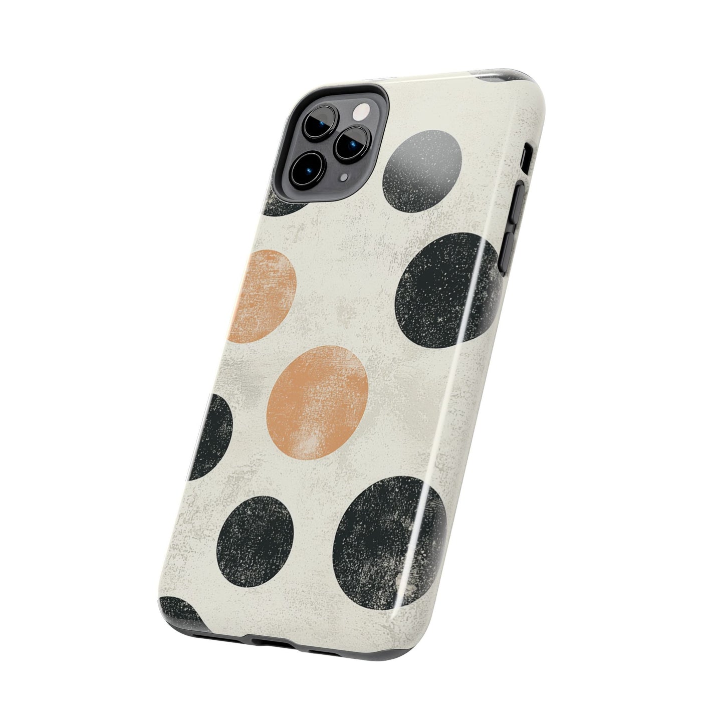 Vintage Polka Dot iPhone Case - Retro Abstract Protective Cover