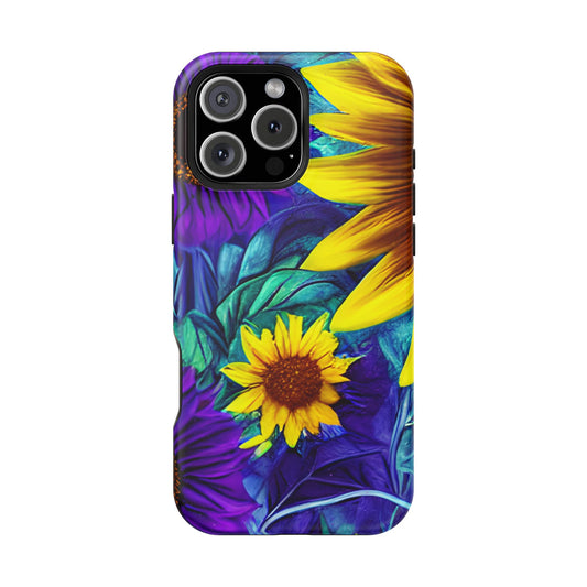 Purple & Gold Sunflower Dream - MagSafe iPhone Series Case