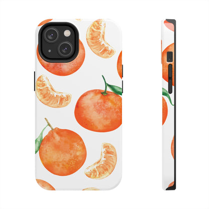 Tangerine Dreams Tough iPhone Case – Watercolor Orange Design, Shockproof Dual Protection - BOGO Cases