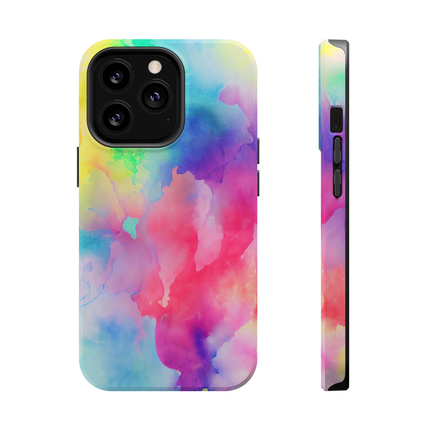 Pastel Watercolor Dream MagSafe iPhone Case – Slim Profile, Glossy Finish