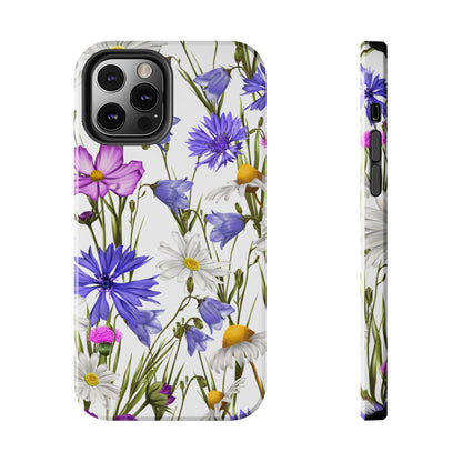 Wildflower Meadow iPhone Case – Purple, Blue, and White Floral Design