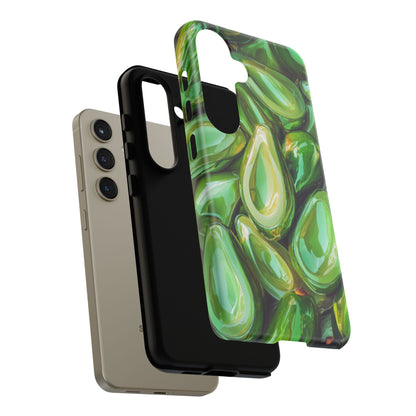 Glossy Avocado Samsung Galaxy  Case – Sleek Green 3D Fruit Design, Durable and Stylish