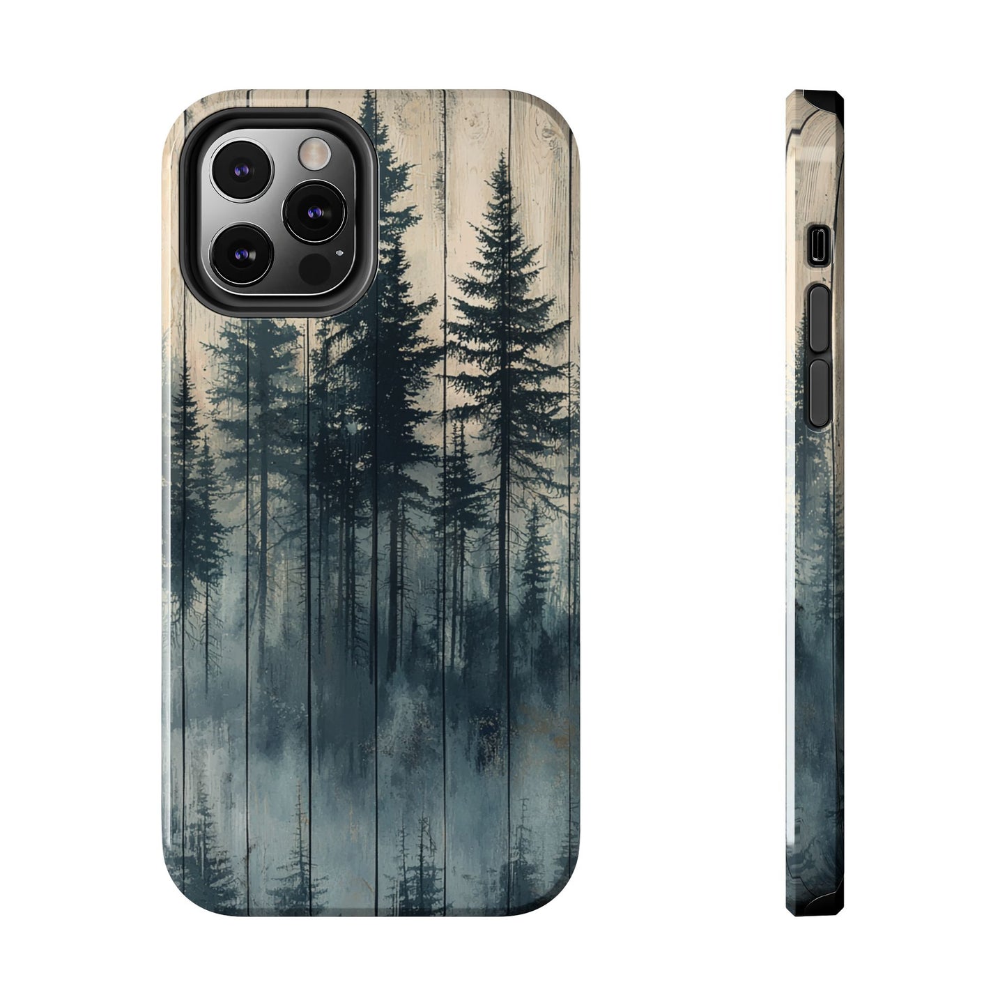 Misty Forest iPhone Case - Rustic Nature-Inspired Protective Cover