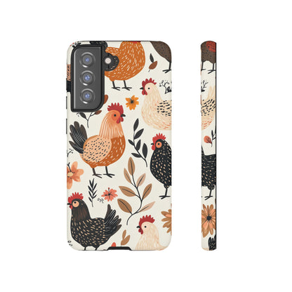 Samsung Galaxy Case: Cluckin' Vintage – Chickens & Leaves