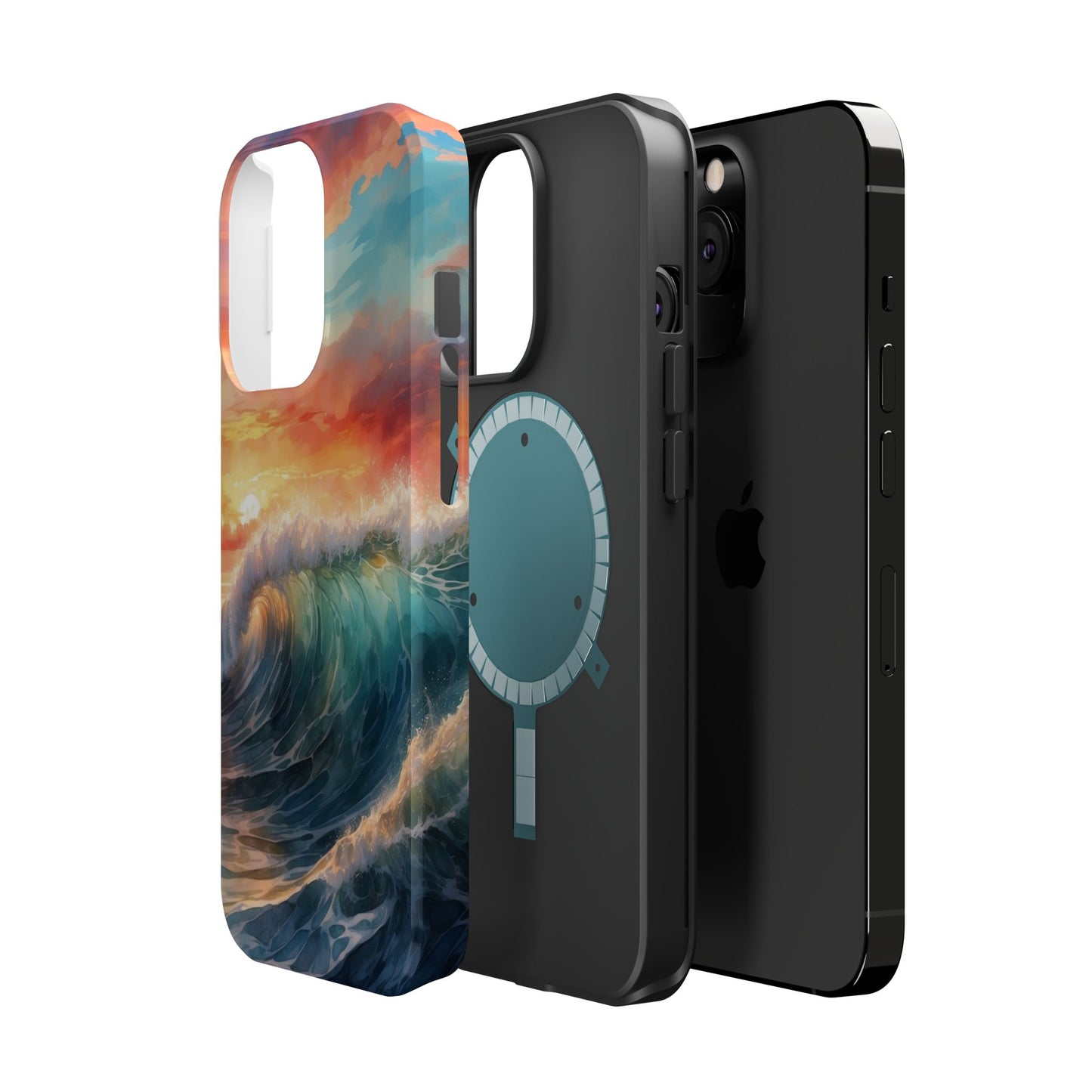 Ocean Wave Sunset MagSafe iPhone Case – Coastal Vibes Design