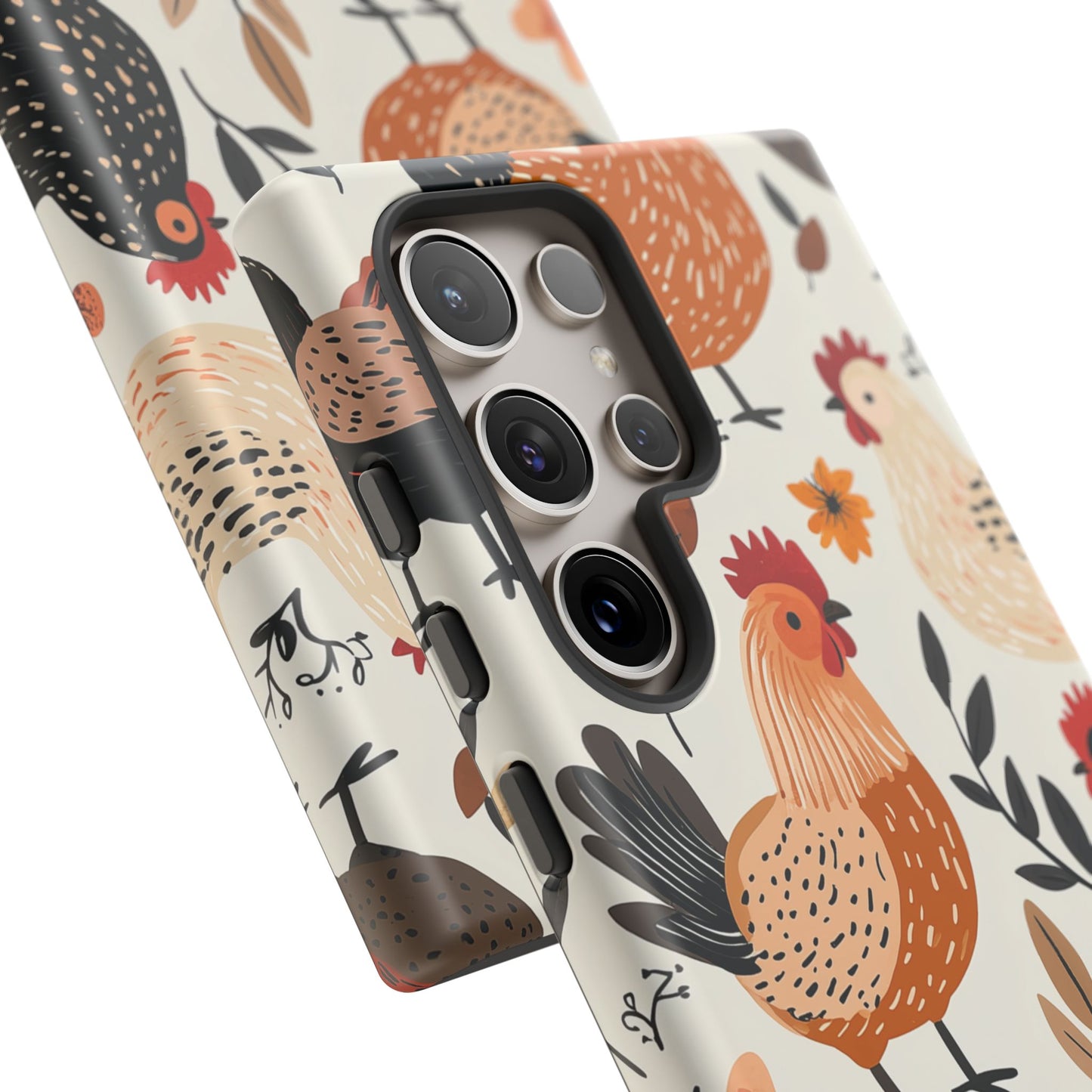 Samsung Galaxy Case: Cluckin' Vintage – Chickens & Leaves