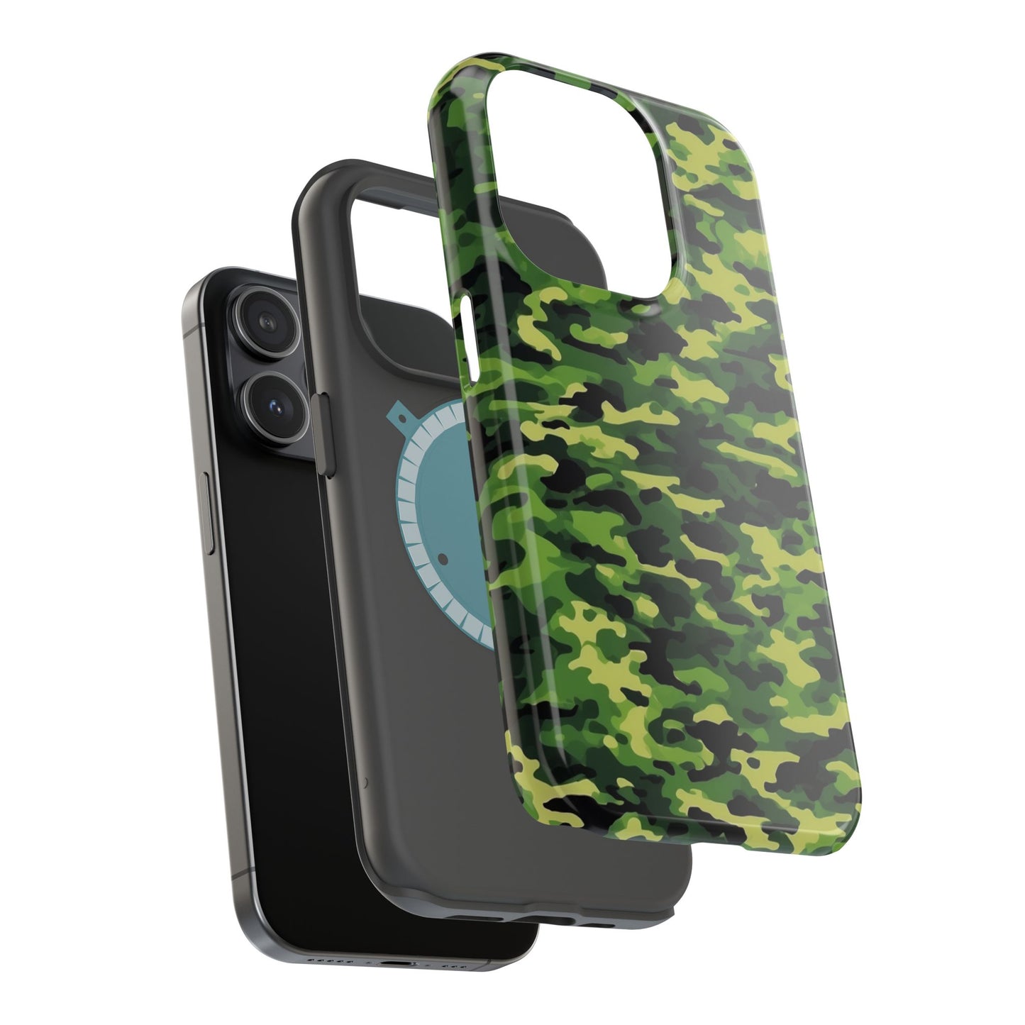 Green Woodland Camouflage – MagSafe iPhone Case, Slim and Shockproof