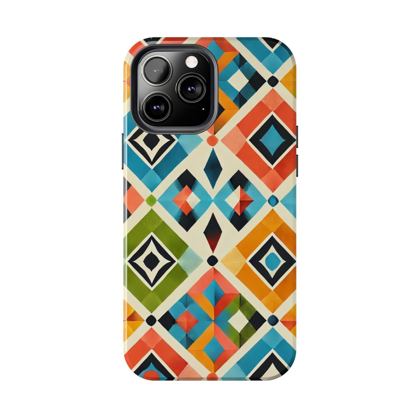 Harlequin Geometric iPhone Case - Vibrant Abstract Protective Cover