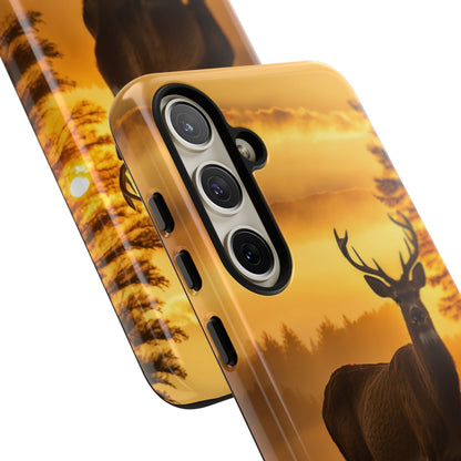 Sunset Majesty: Regal Stag – Samsung Galaxy Case