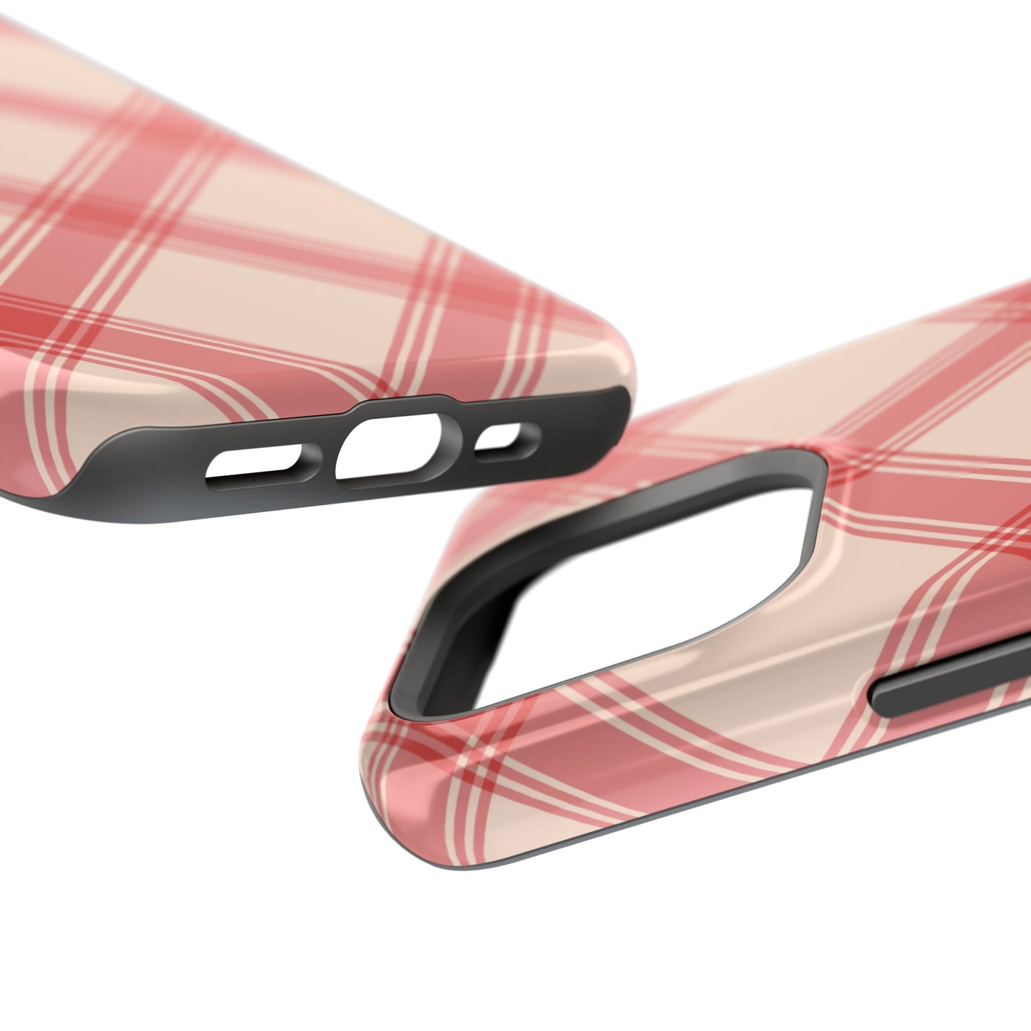 Soft Peachy Red Plaid MagSafe Case