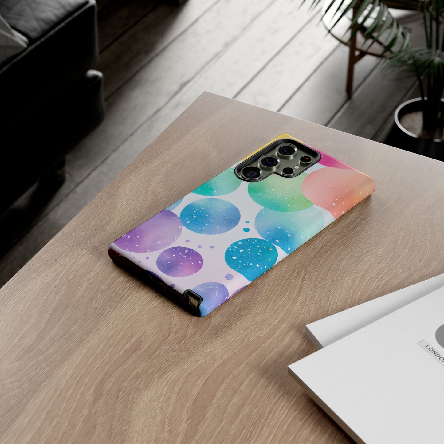 Pastel Galaxy Bubbles Samsung Galaxy Case – Slim Design, Glossy Finish