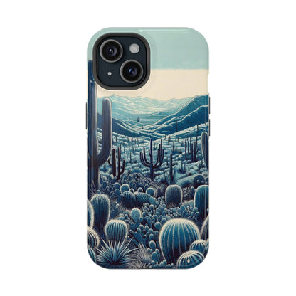 Desert Blues Cactus iPhone Case