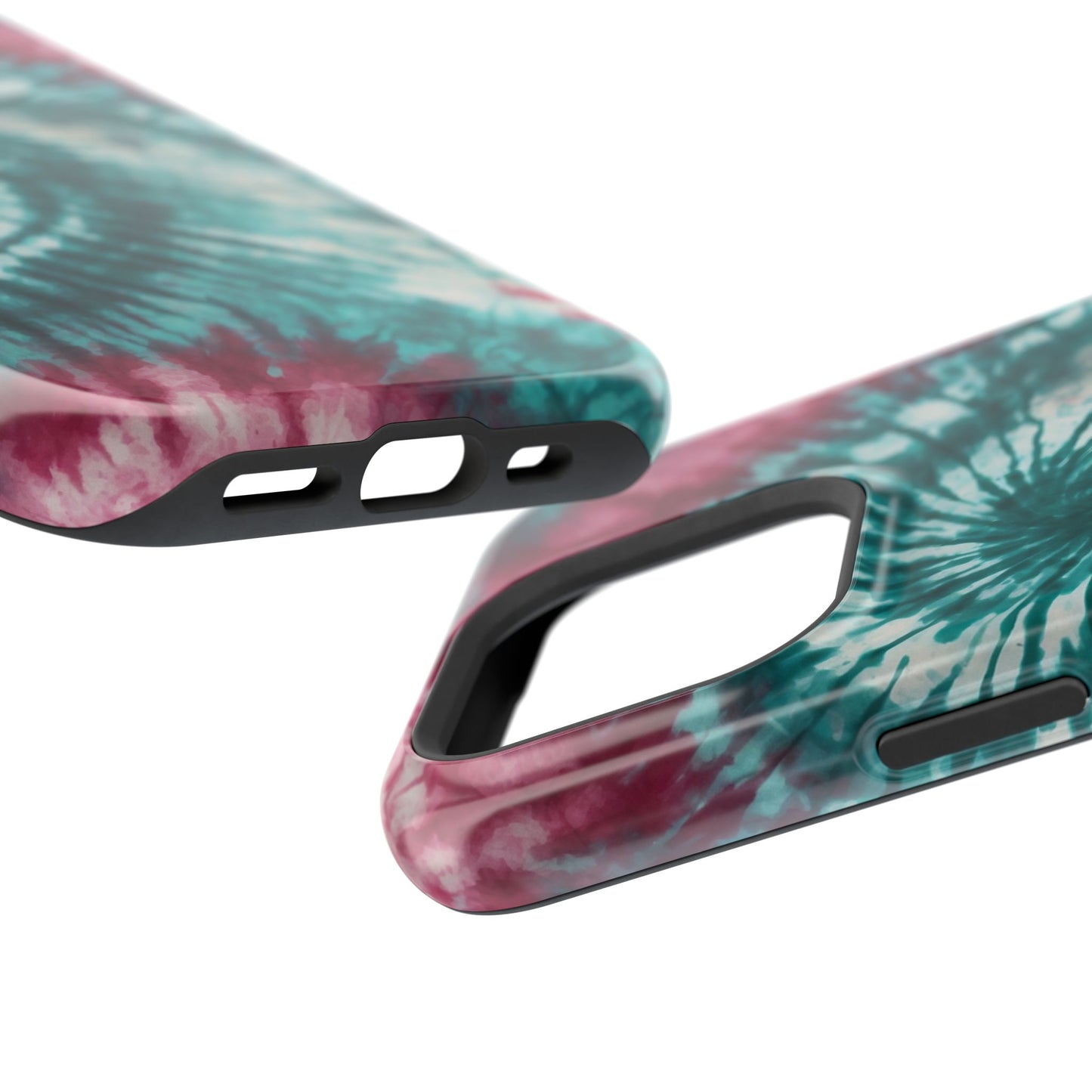 Teal and Pink Tie-Dye MagSafe Case – Stylish and Functional