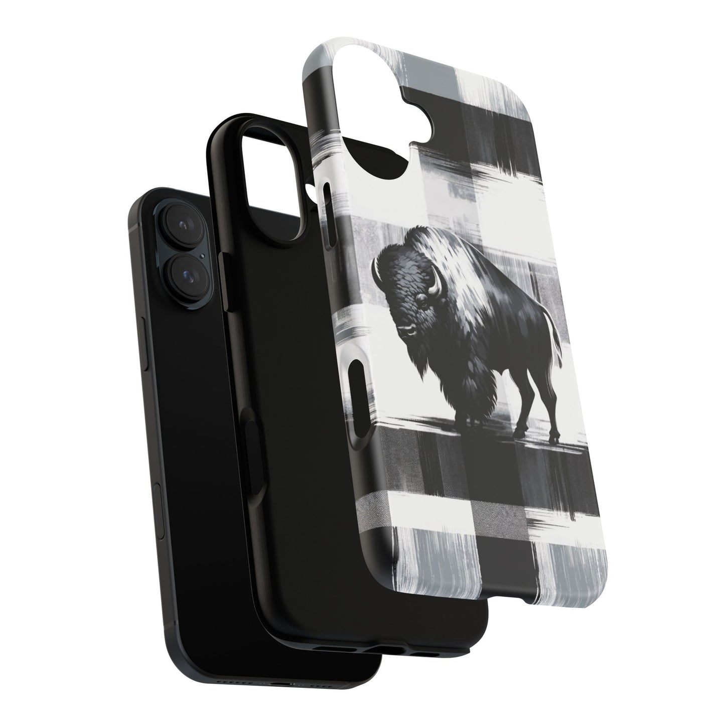 Black White Buffalo Plaid Phone Case!