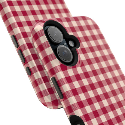 Vintage Red Gingham Check – MagSafe iPhone Case