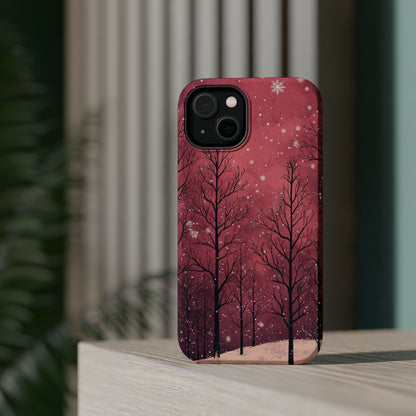 Pink Winter Twilight Forest - MagSafe iPhone Series Case