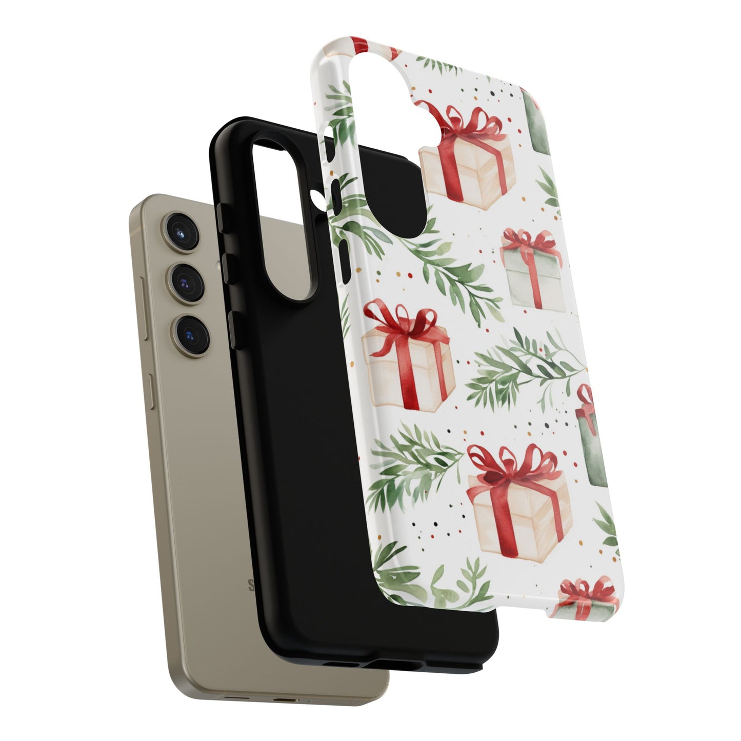 Watercolor Holiday Gifts & Greenery - Samsung Galaxy Series Case