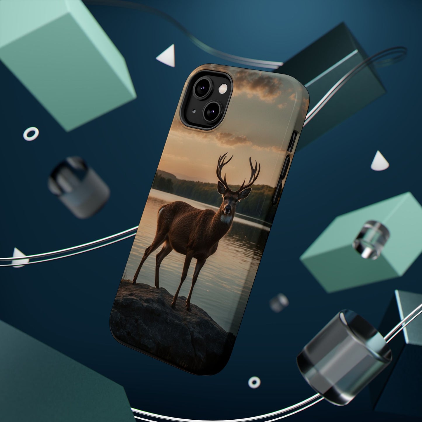 Majestic Stag at Sunset – MagSafe iPhone Case