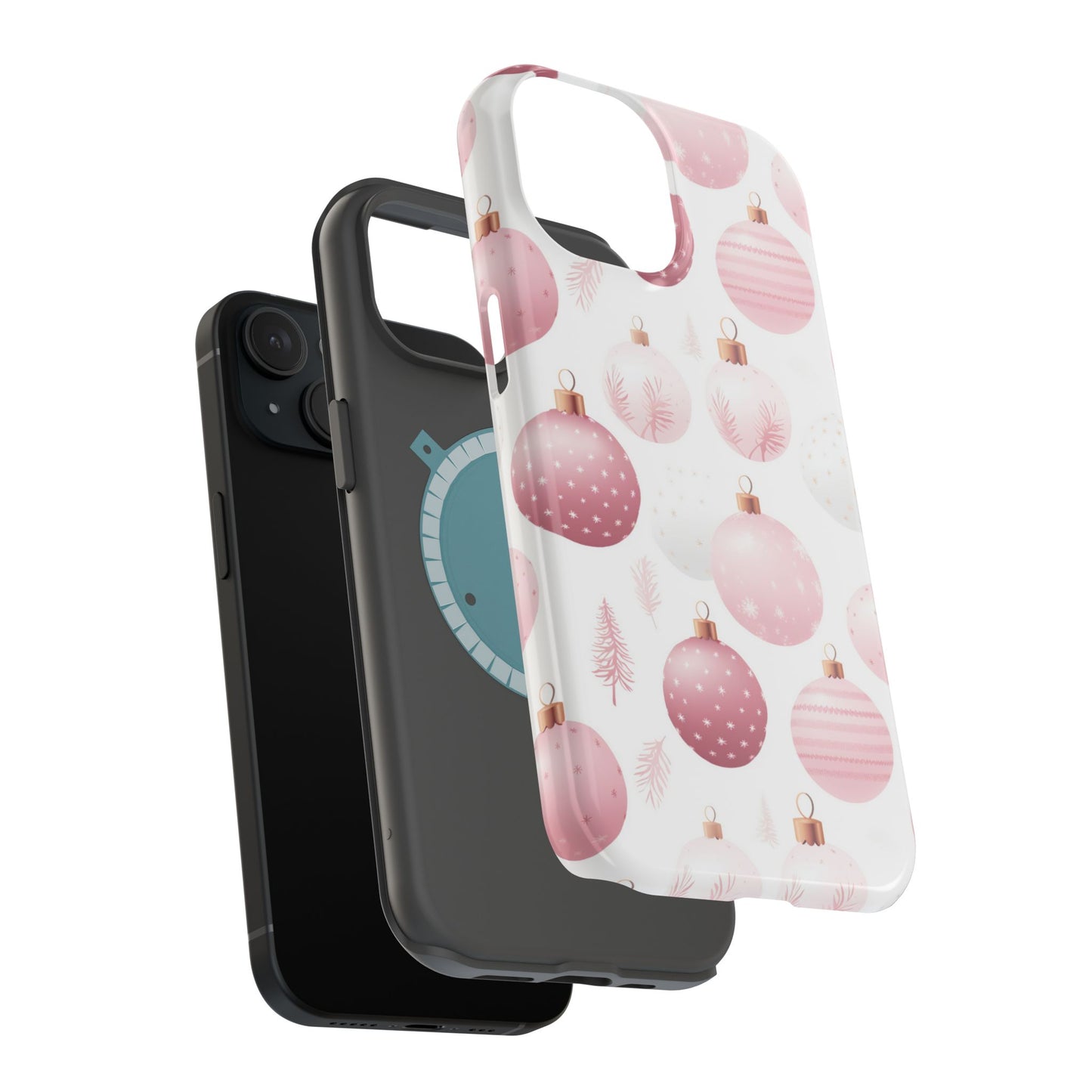 MagSafe iPhone Case: Merry in Pink – Christmas Balls