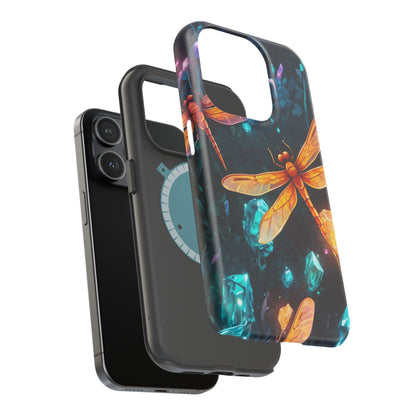 Mystical Dragonflies & Crystals – MagSafe iPhone Series Case