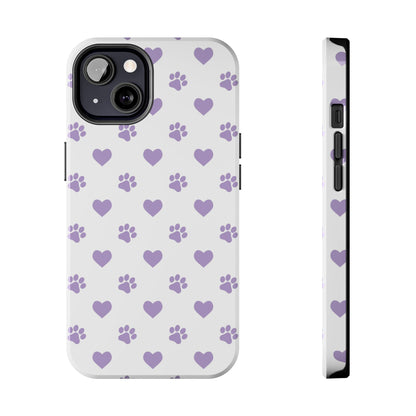 Paw Prints & Hearts – Cute and Durable iPhone Case for Animal Lovers