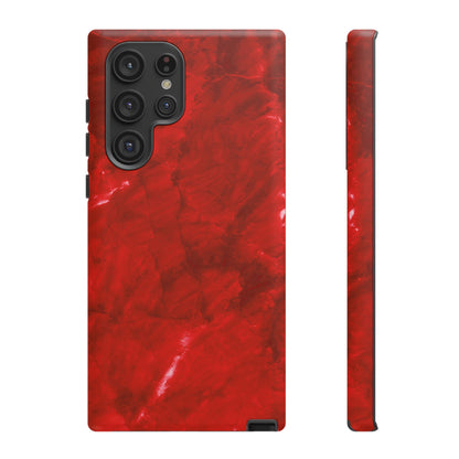 Bold Red Marble Samsung Galaxy Case – Luxe Modern Design with Vibrant Finish