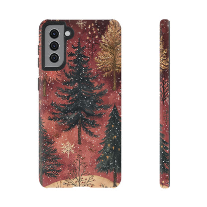 Rustic Red Winter Forest - Samsung Galaxy Series Case